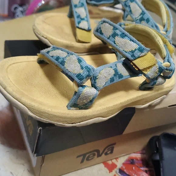 TEVA, T HURRACAINE Blue and Yellow Sandals - Picture 2 of 13